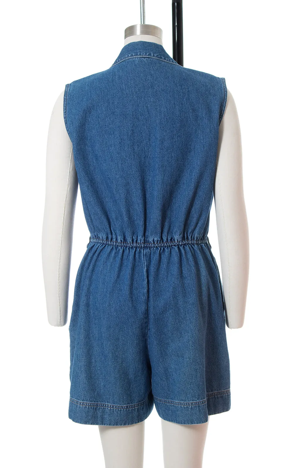 1990s Denim Romper with Pockets | medium/large