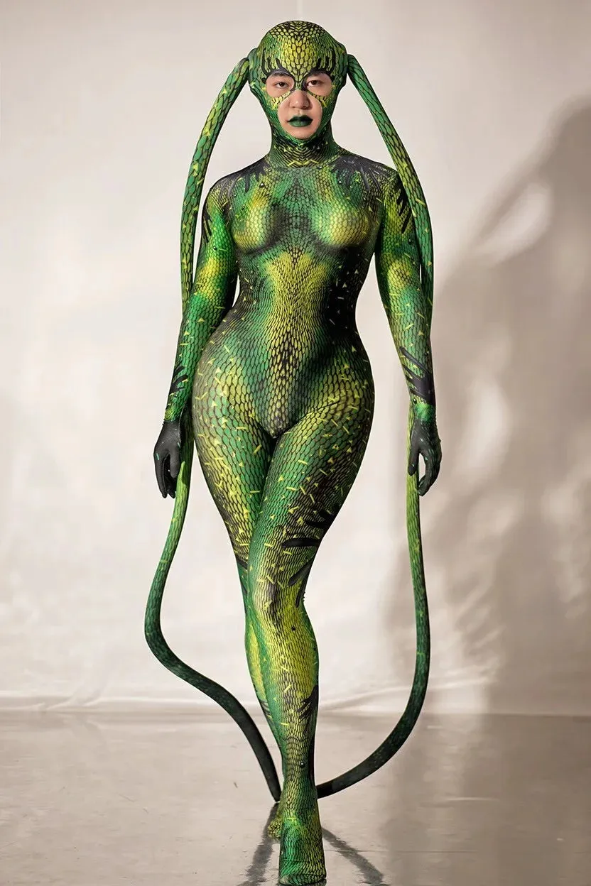Animal Cosplay Pattern 3D fly print Jumpsuits
