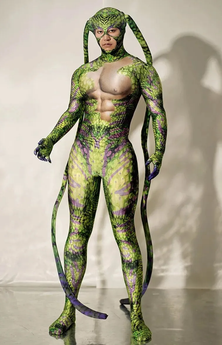 Animal Cosplay Pattern 3D fly print Jumpsuits