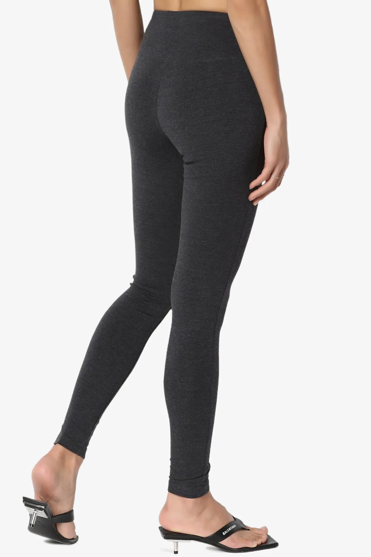 Ansley Cotton Wide Waistband Ankle Leggings