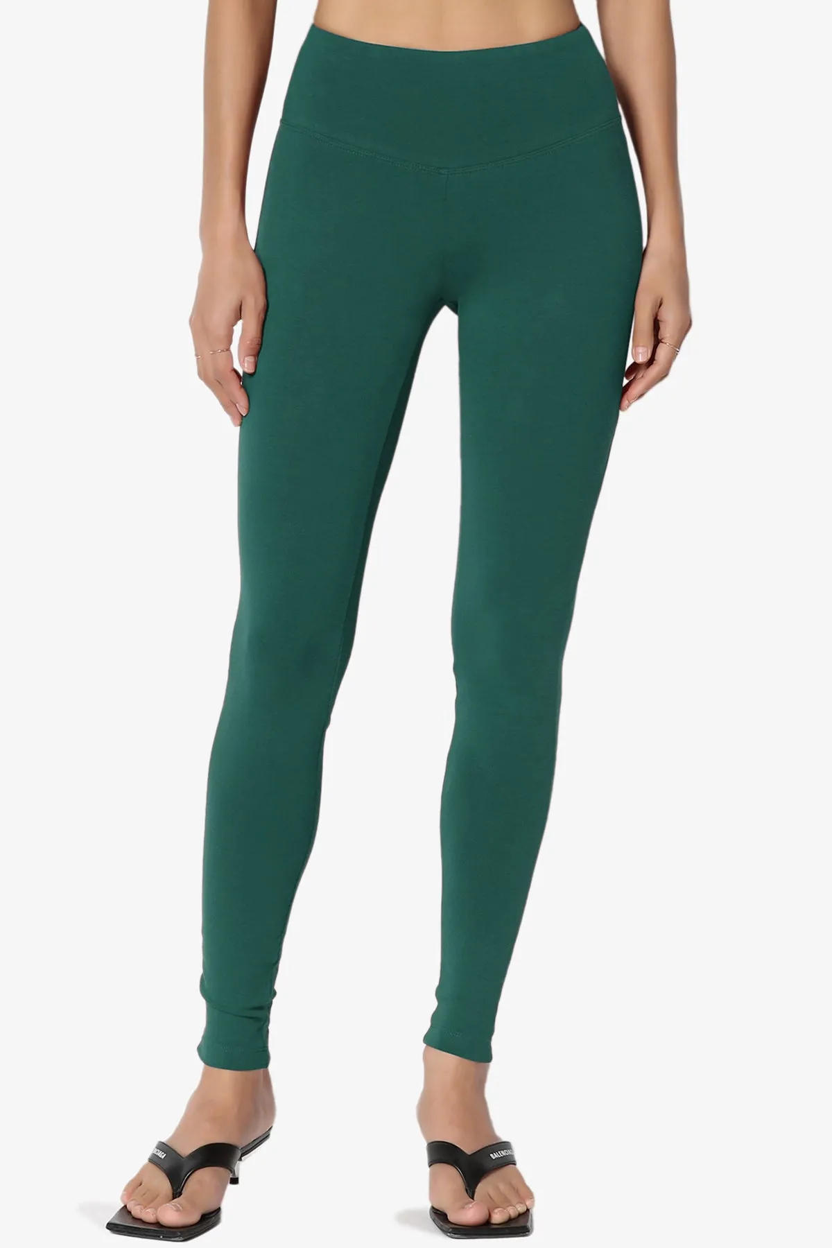 Ansley Cotton Wide Waistband Ankle Leggings