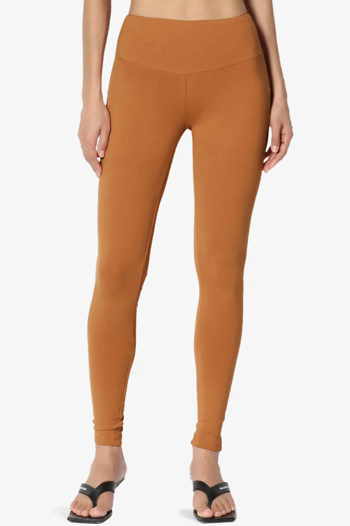 Ansley Cotton Wide Waistband Ankle Leggings
