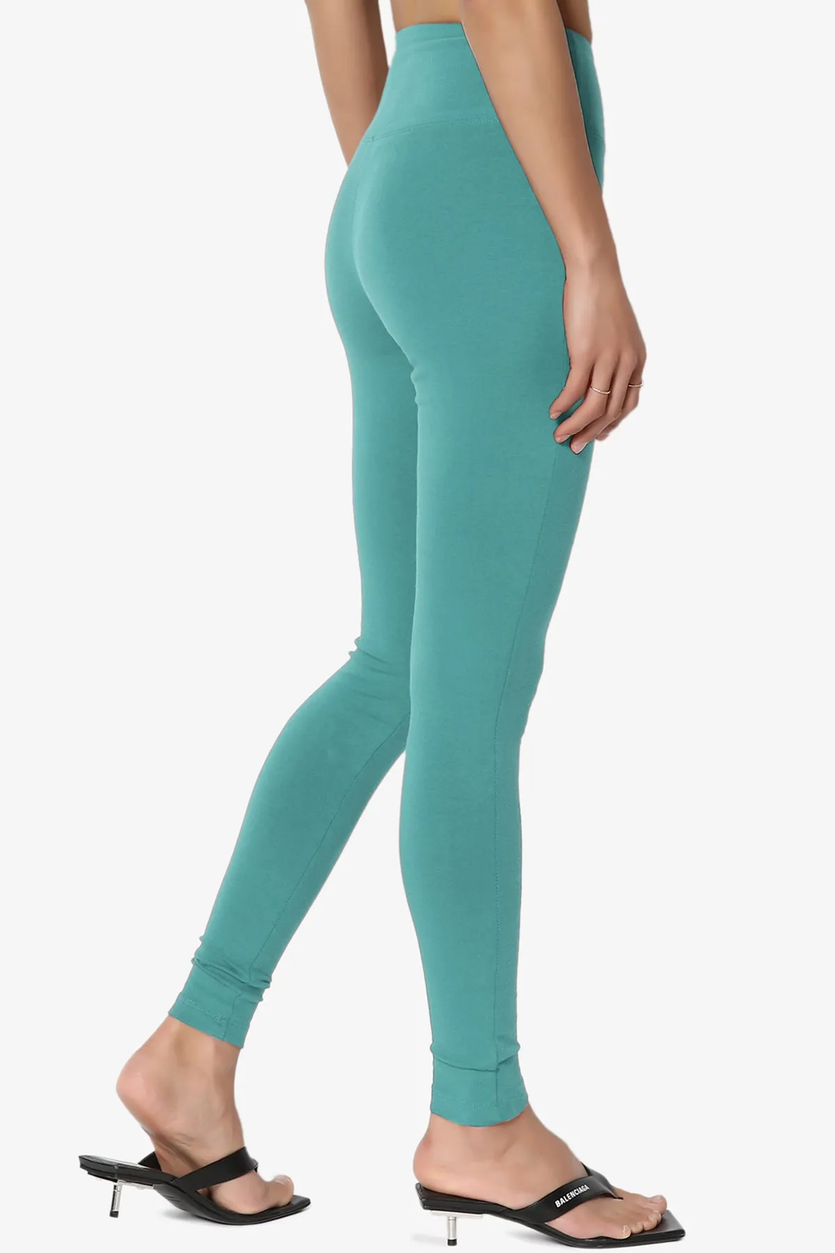 Ansley Cotton Wide Waistband Ankle Leggings