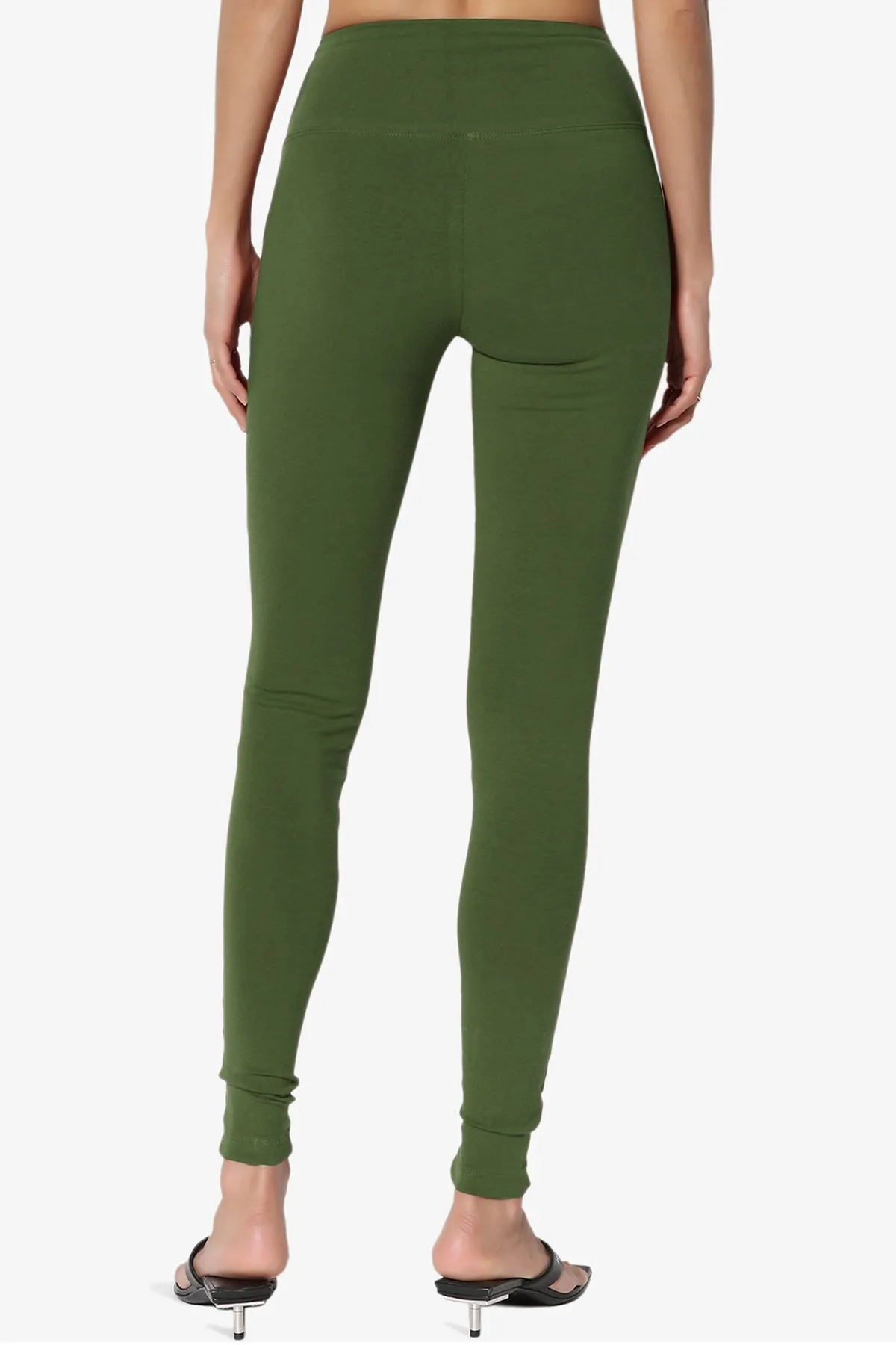 Ansley Cotton Wide Waistband Ankle Leggings