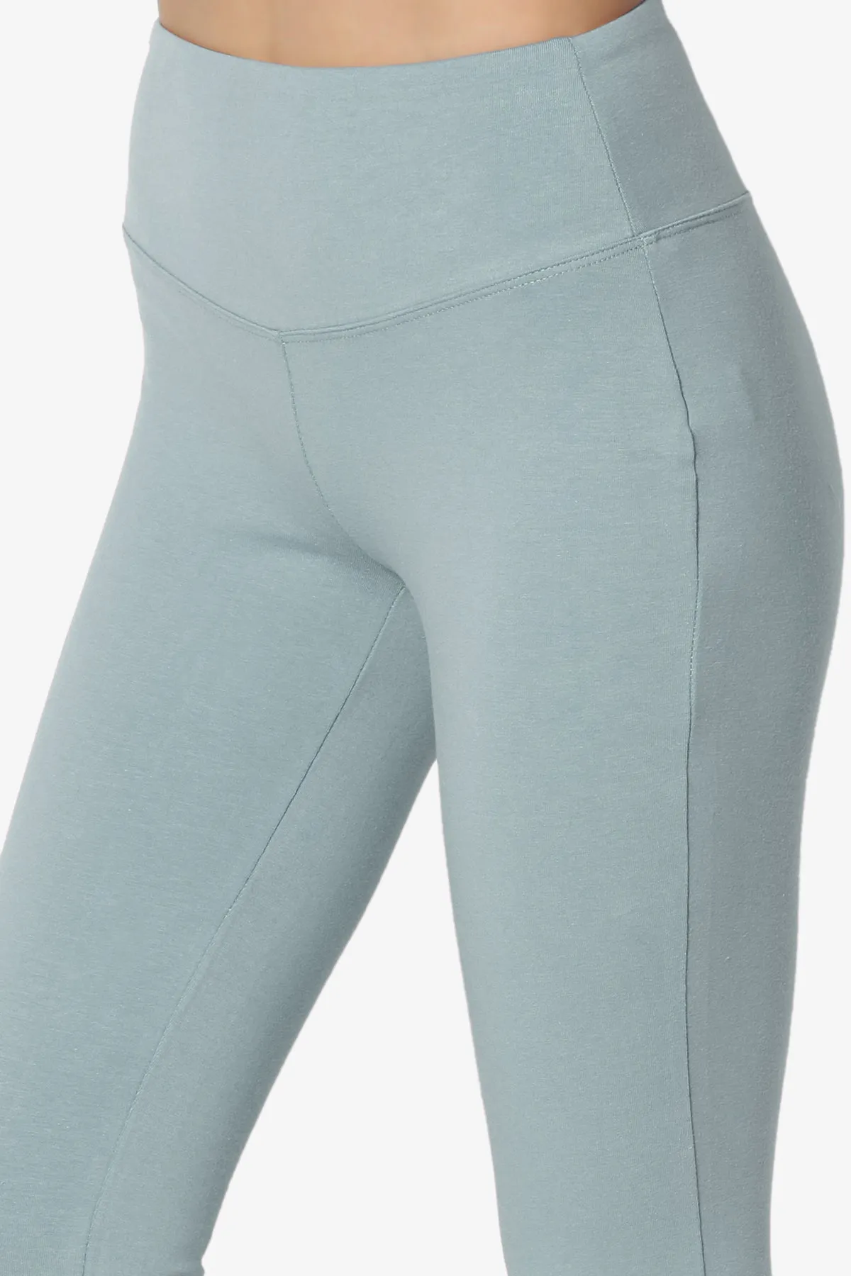 Ansley Cotton Wide Waistband Ankle Leggings