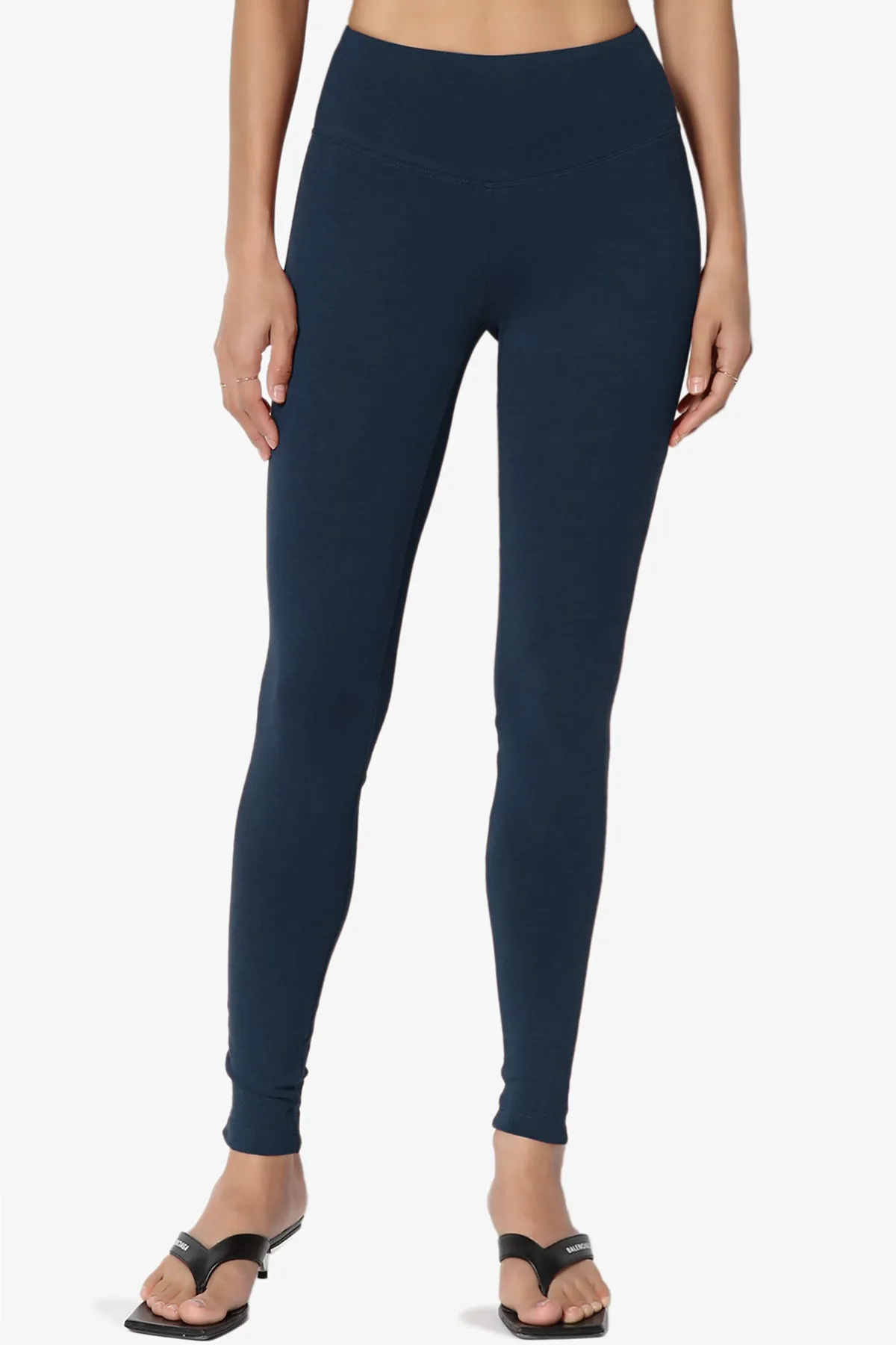 Ansley Cotton Wide Waistband Ankle Leggings