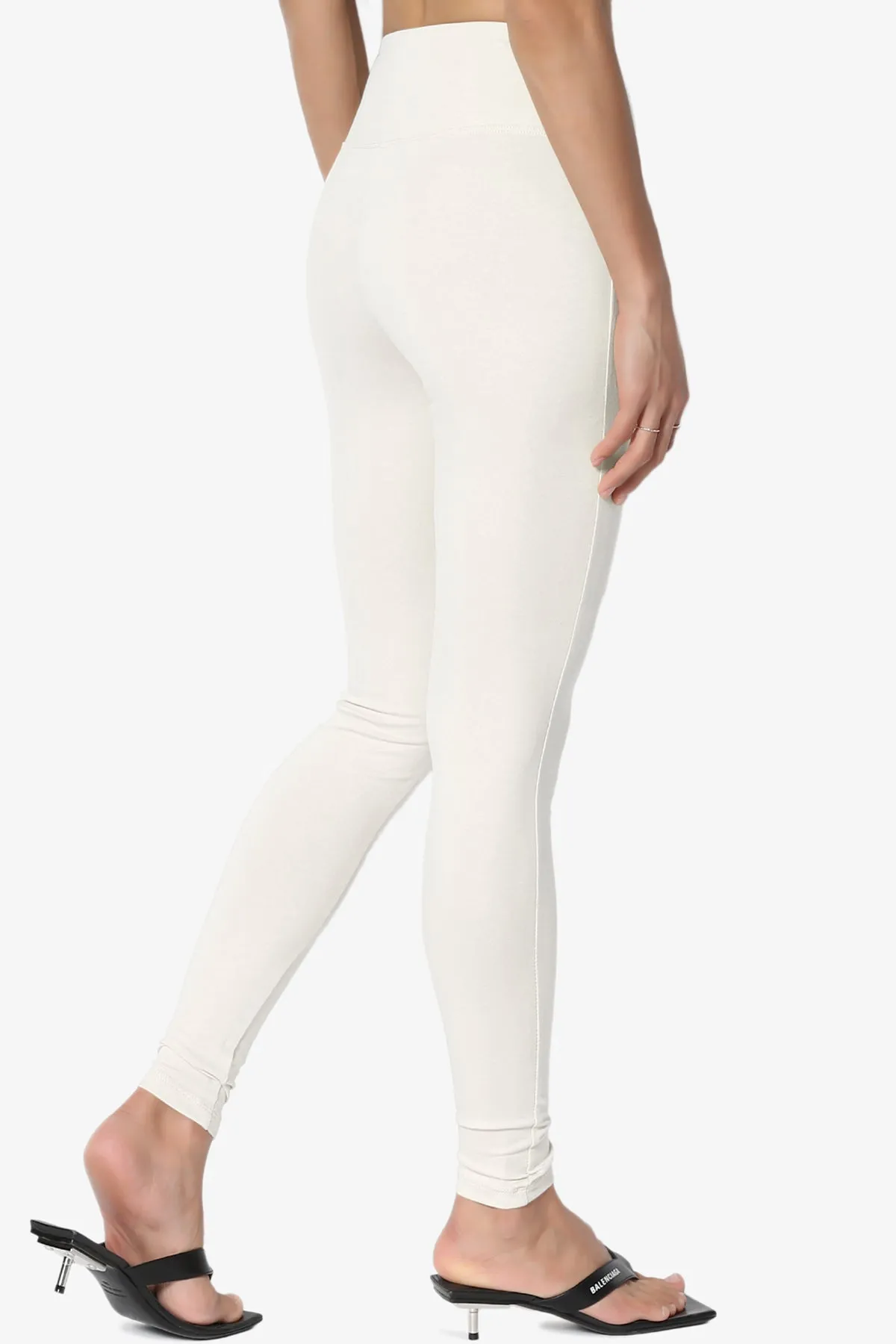 Ansley Cotton Wide Waistband Ankle Leggings