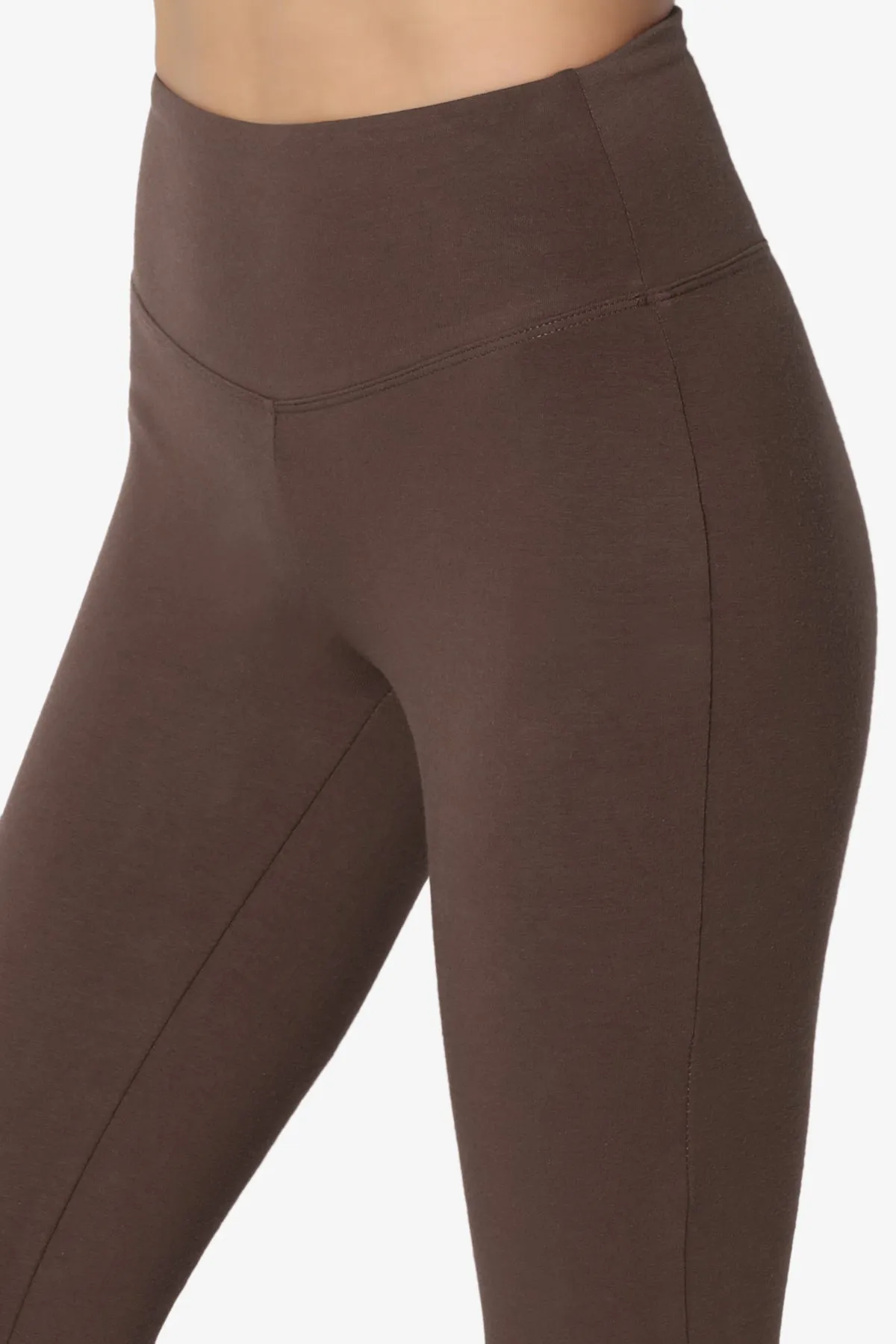 Ansley Cotton Wide Waistband Ankle Leggings