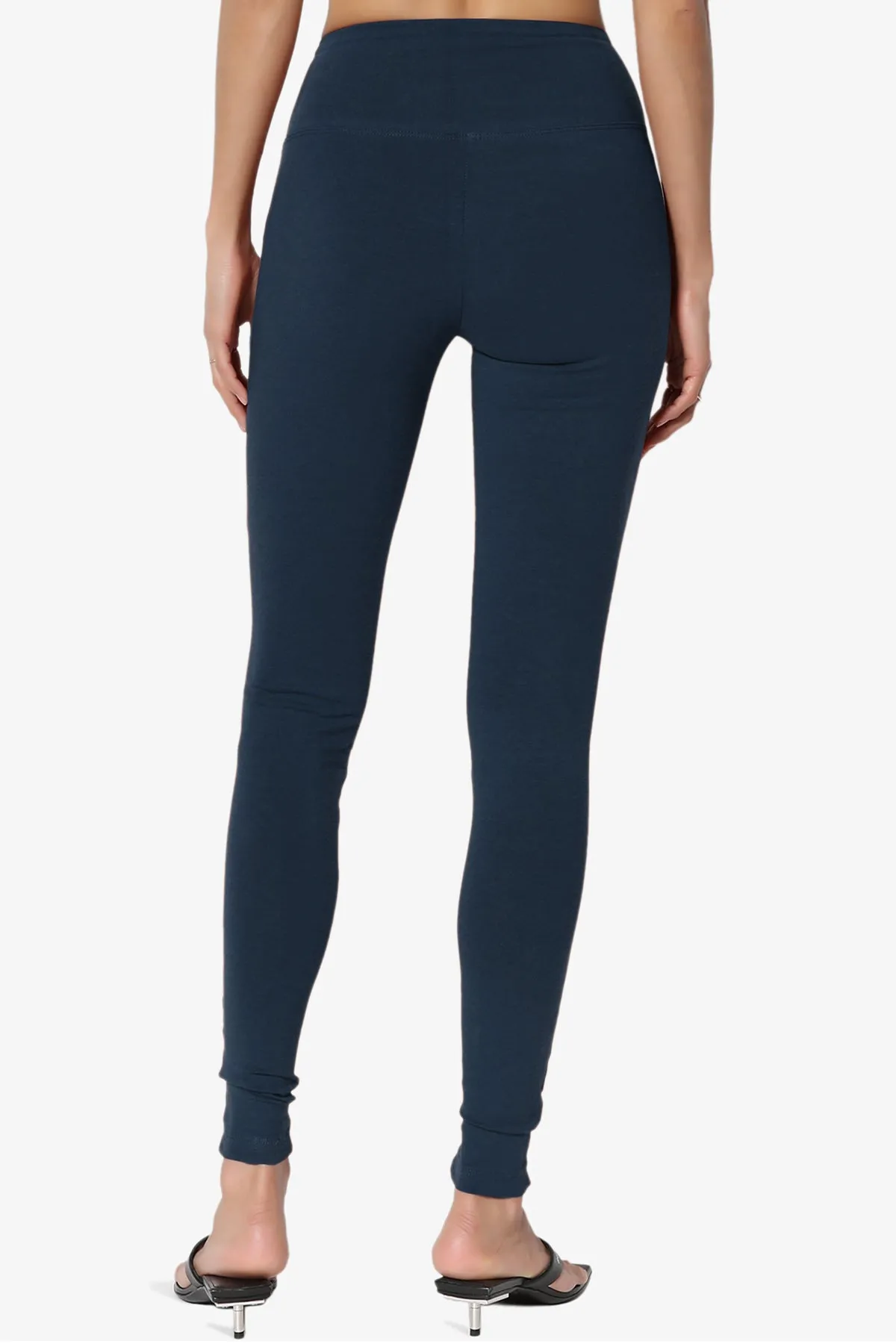 Ansley Cotton Wide Waistband Ankle Leggings