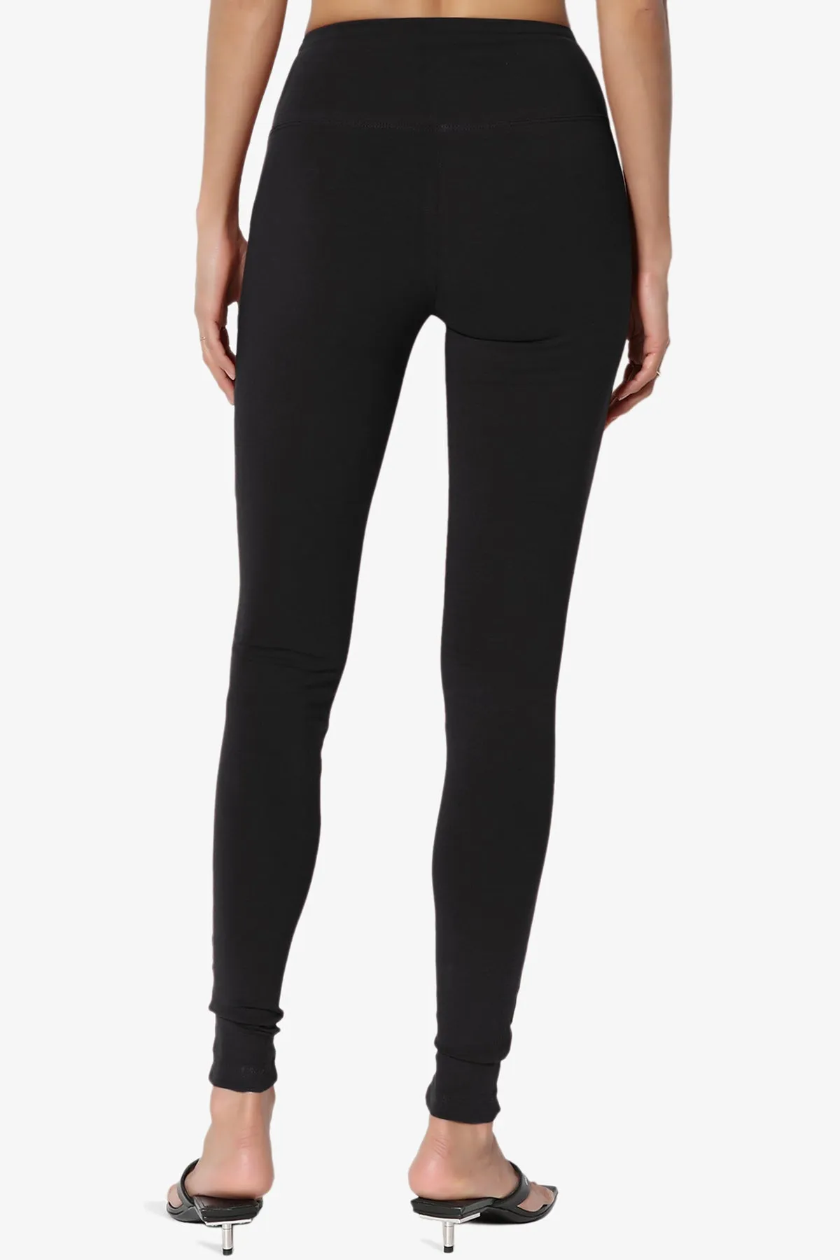 Ansley Cotton Wide Waistband Ankle Leggings