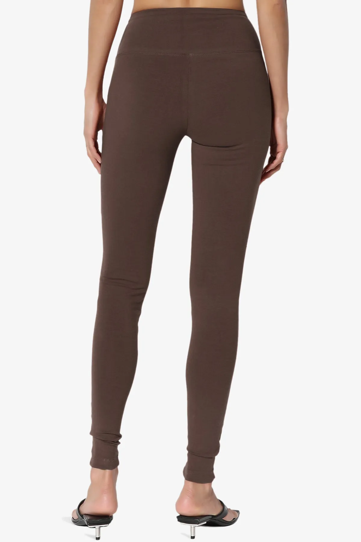 Ansley Cotton Wide Waistband Ankle Leggings