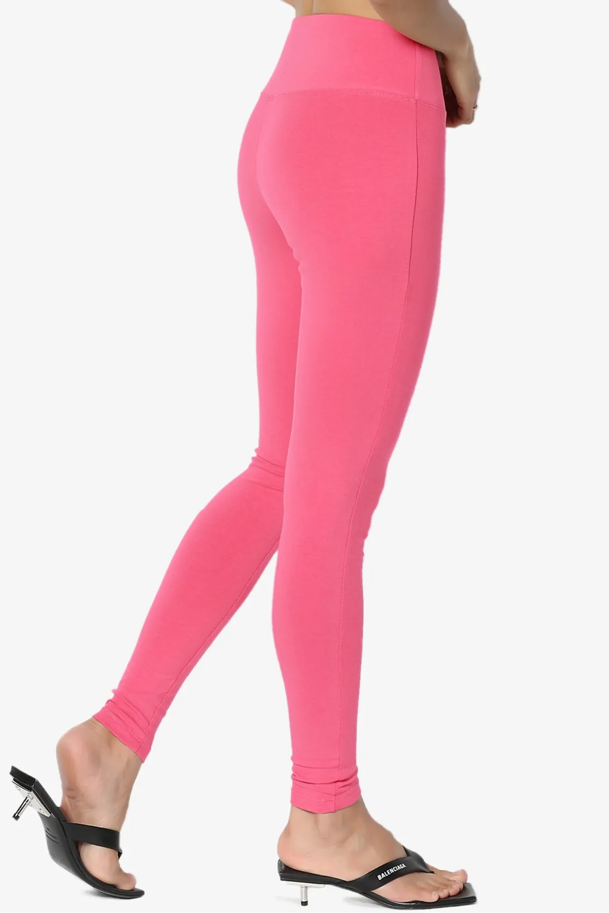 Ansley Cotton Wide Waistband Ankle Leggings