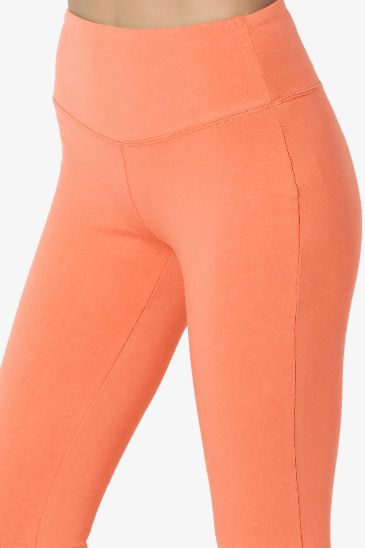 Ansley Cotton Wide Waistband Ankle Leggings