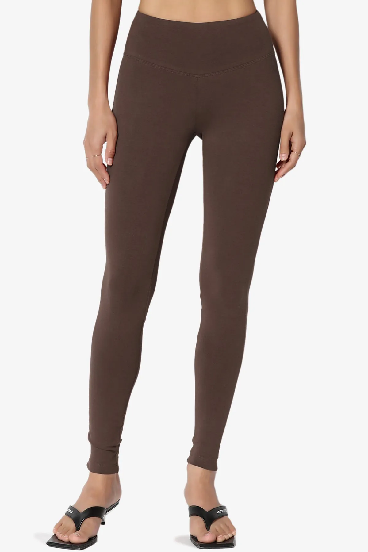 Ansley Cotton Wide Waistband Ankle Leggings