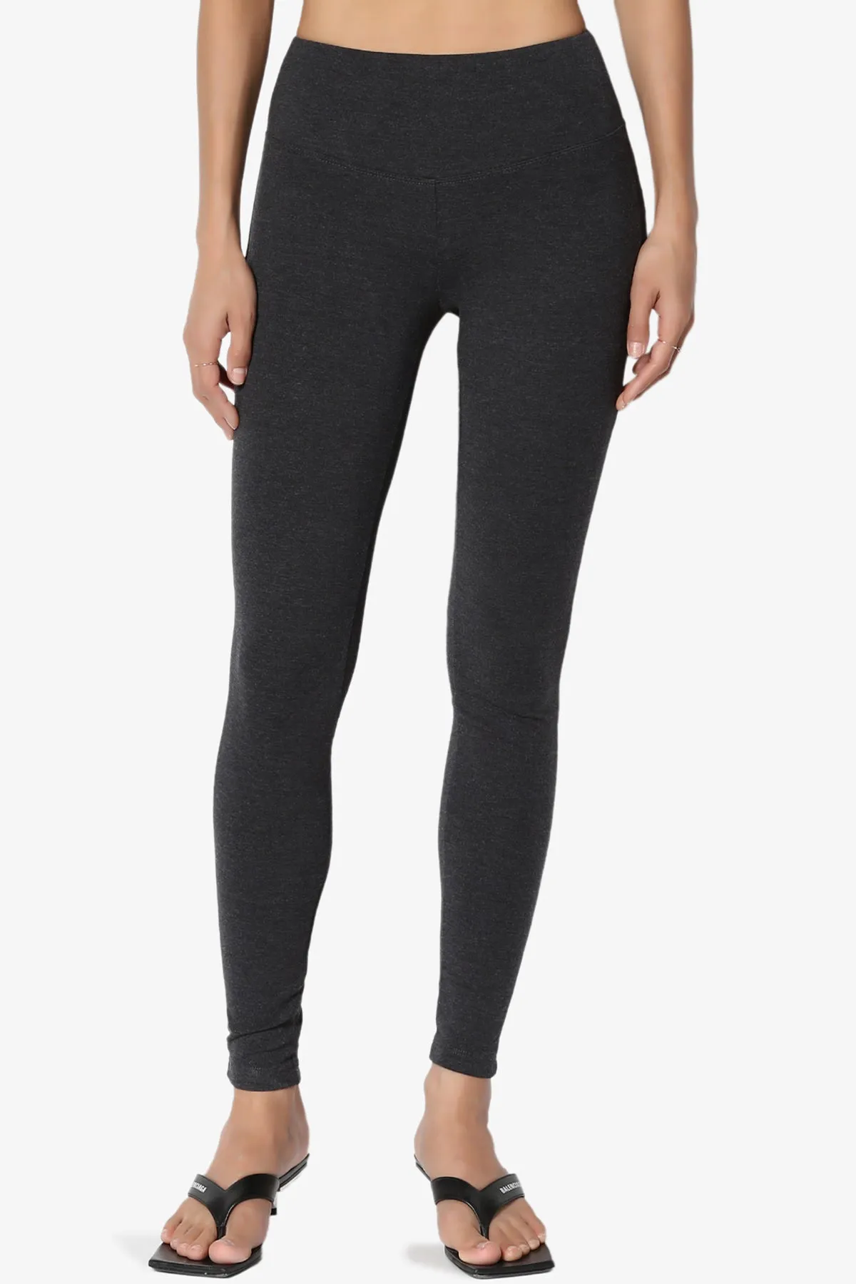 Ansley Cotton Wide Waistband Ankle Leggings