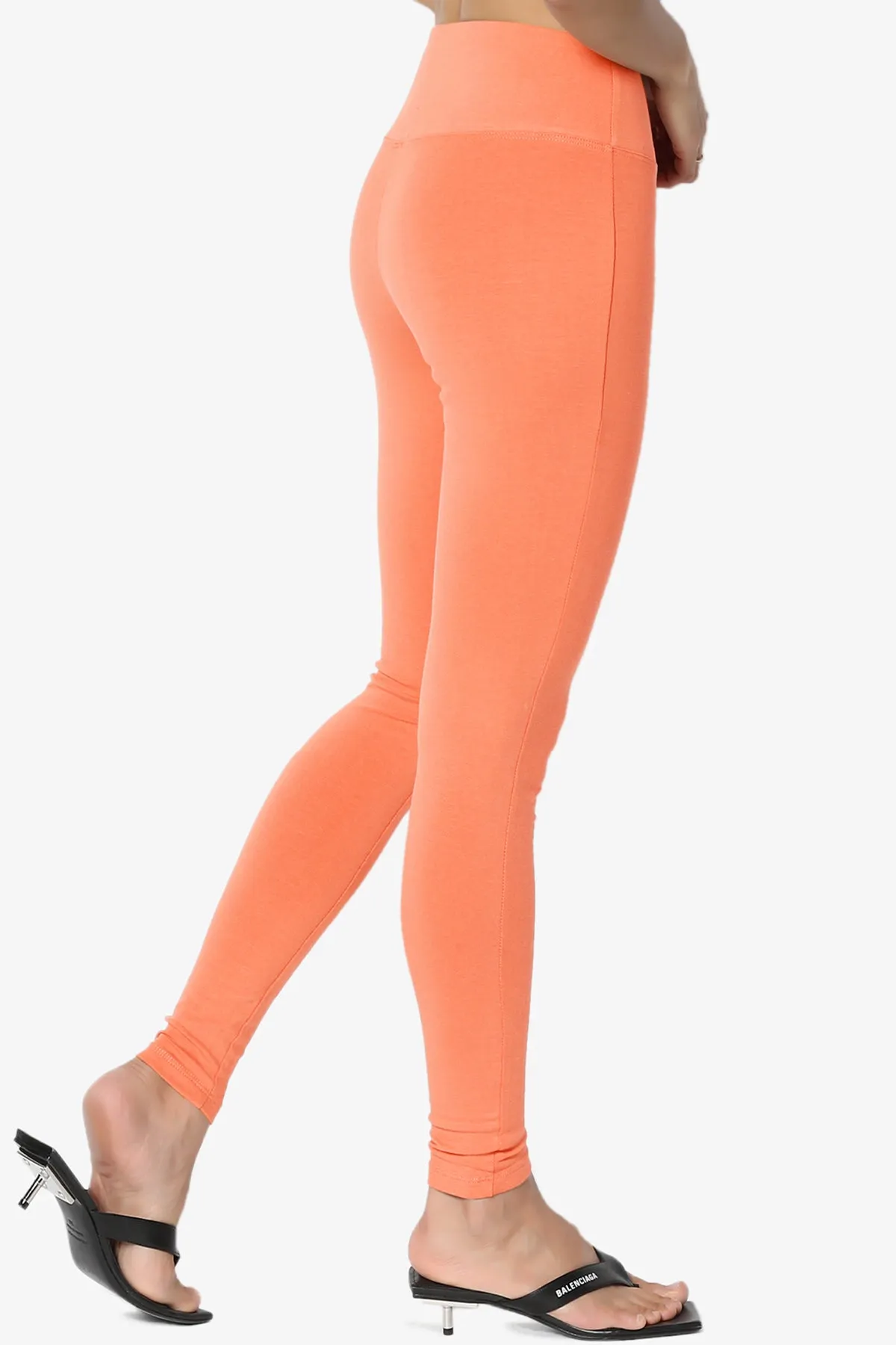 Ansley Cotton Wide Waistband Ankle Leggings