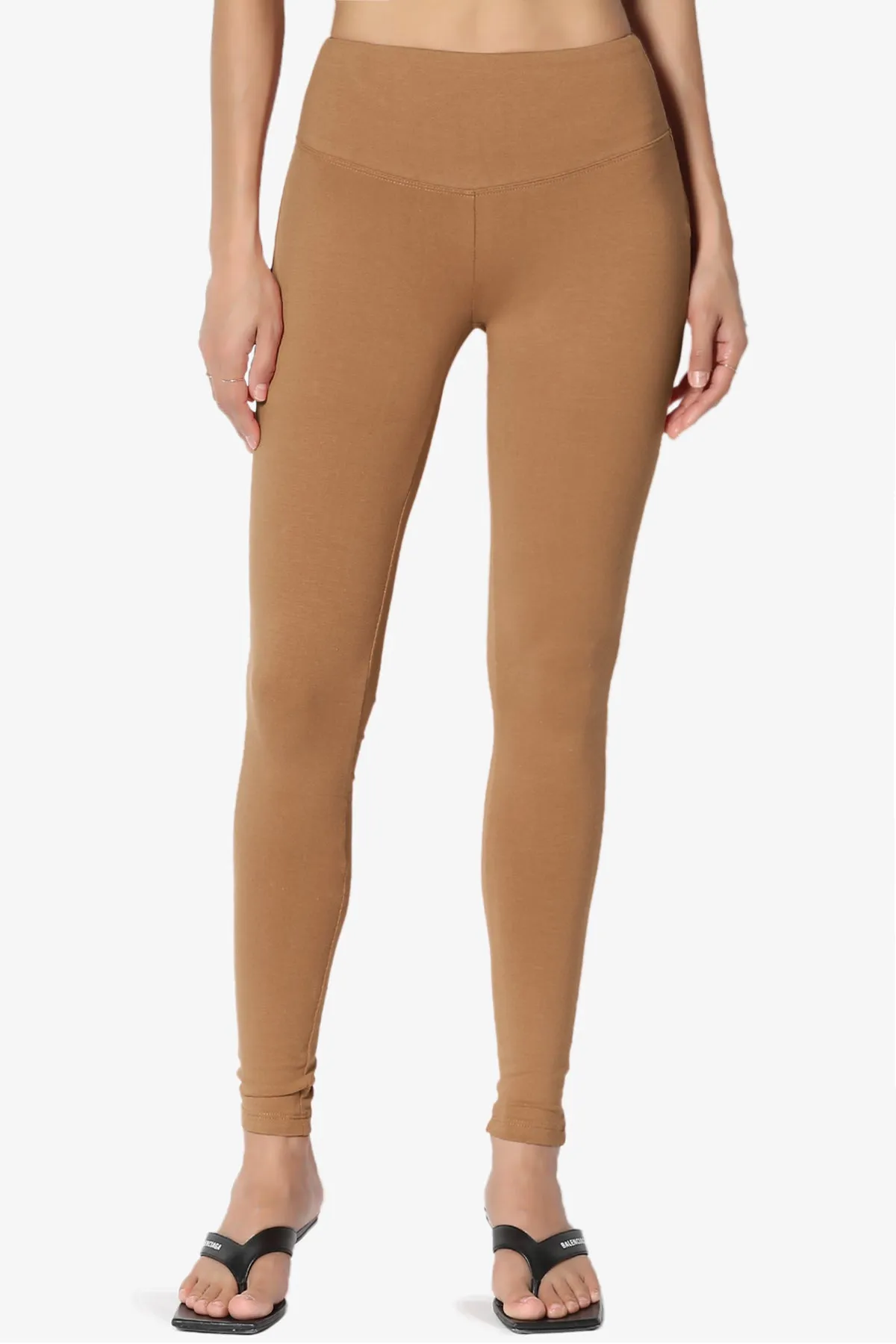 Ansley Cotton Wide Waistband Ankle Leggings
