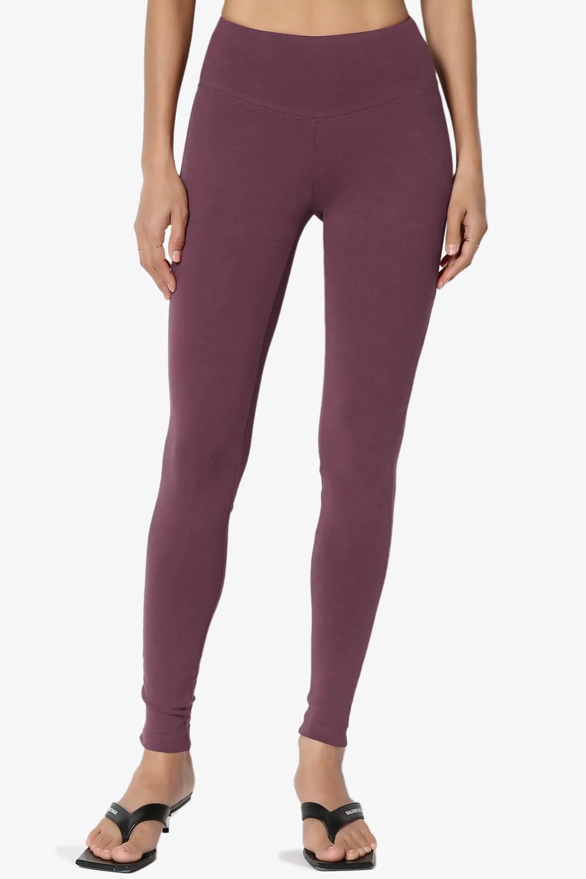 Ansley Cotton Wide Waistband Ankle Leggings