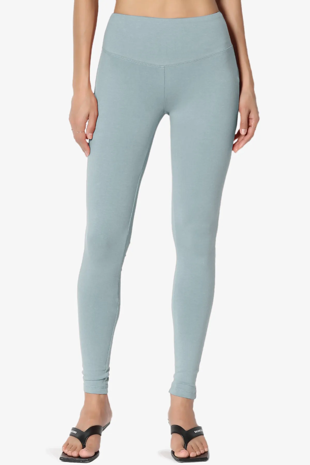 Ansley Cotton Wide Waistband Ankle Leggings