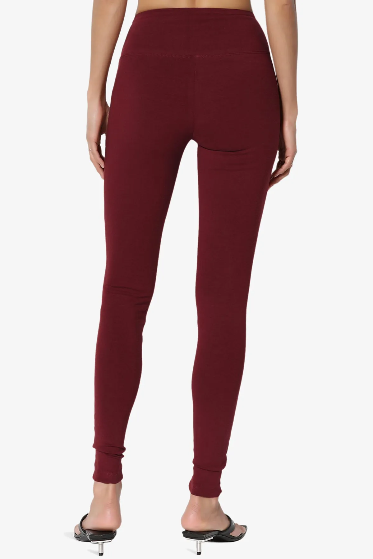 Ansley Cotton Wide Waistband Ankle Leggings