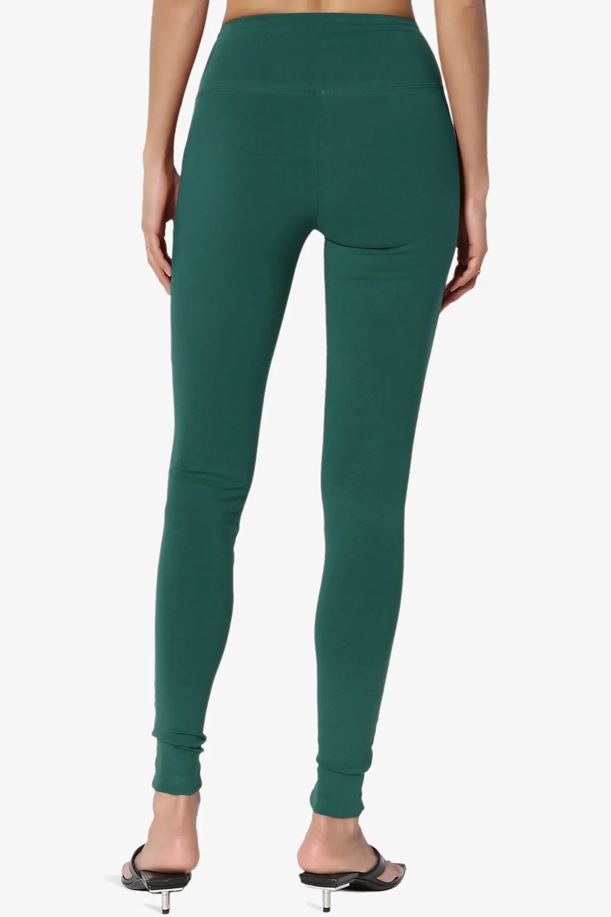 Ansley Cotton Wide Waistband Ankle Leggings