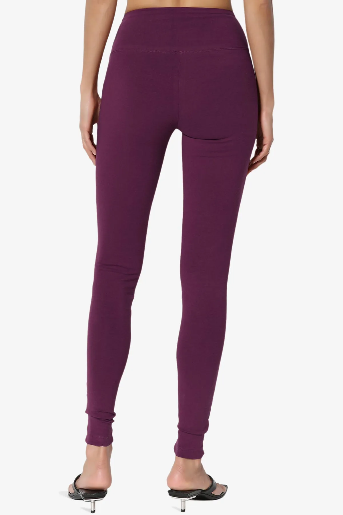 Ansley Cotton Wide Waistband Ankle Leggings