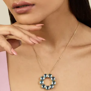Aqua Goals Reversible Pendant Necklace