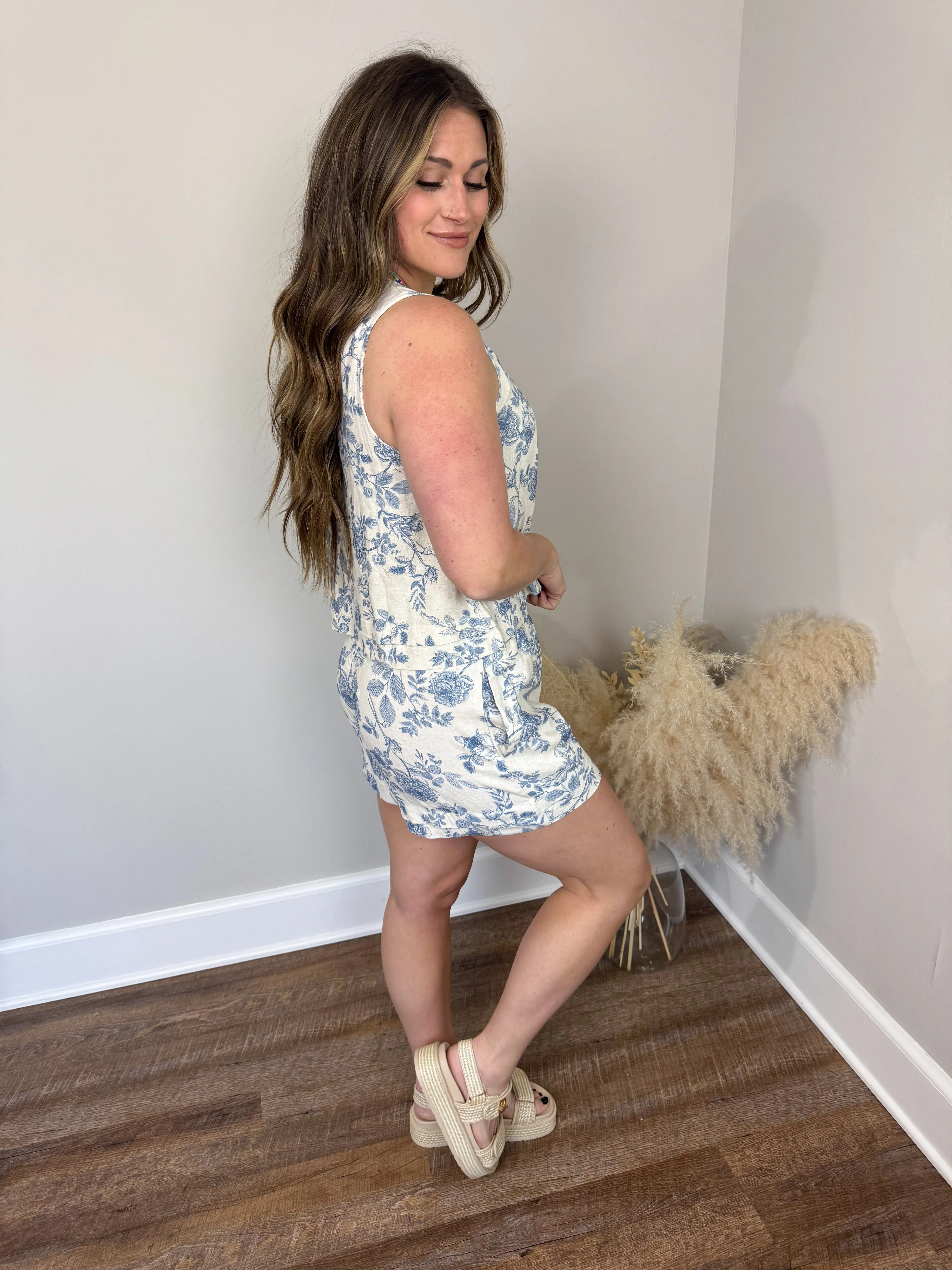 Blossom Linen Shorts