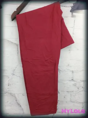 Capri - Solid Burgundy High Waist OS (Yoga Band 5 in)