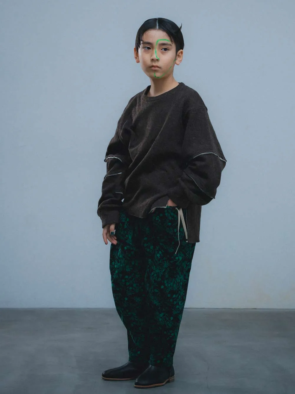 Floral Black Pants