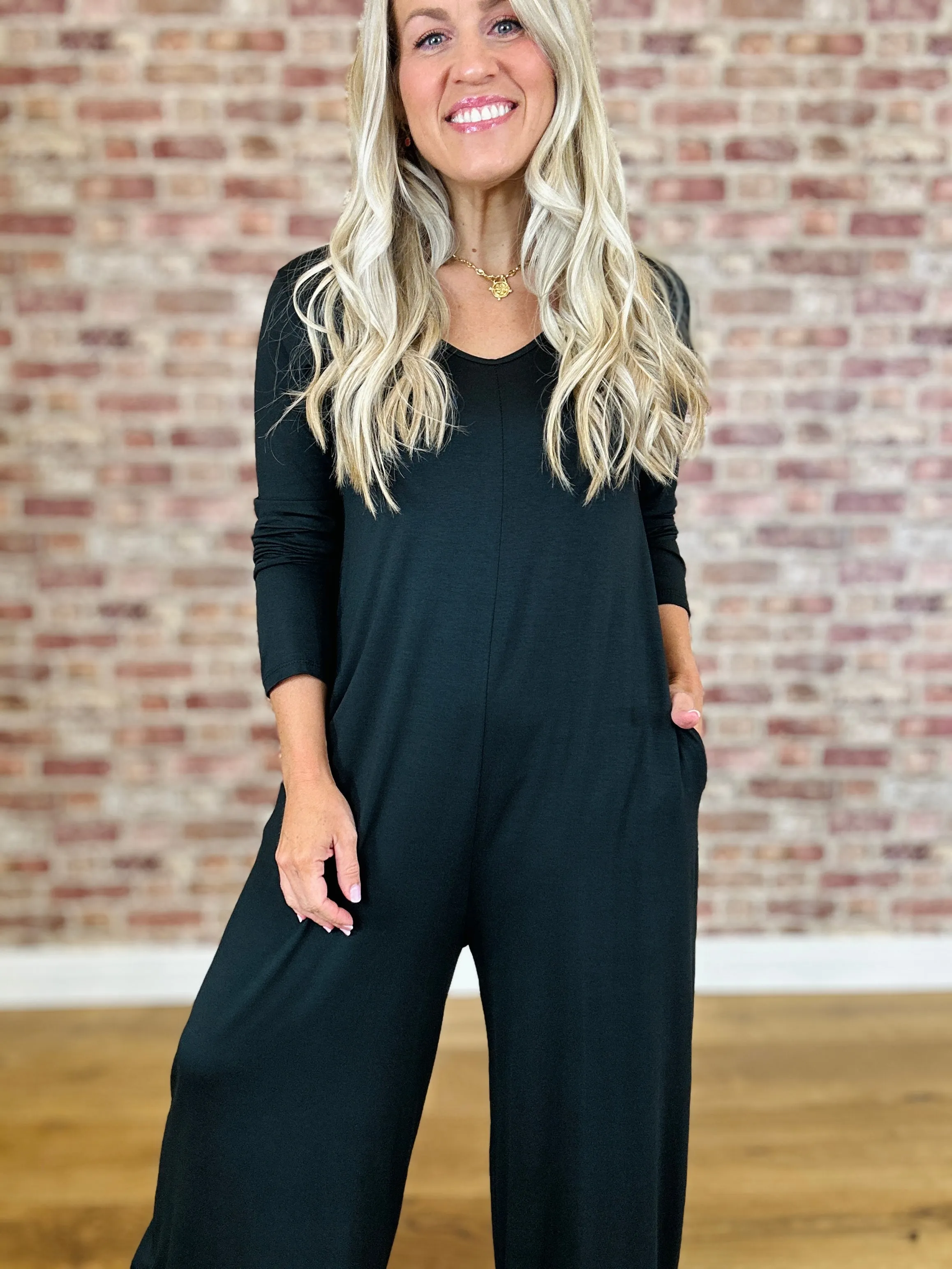 Long Sleeve Slinky Jumpsuits