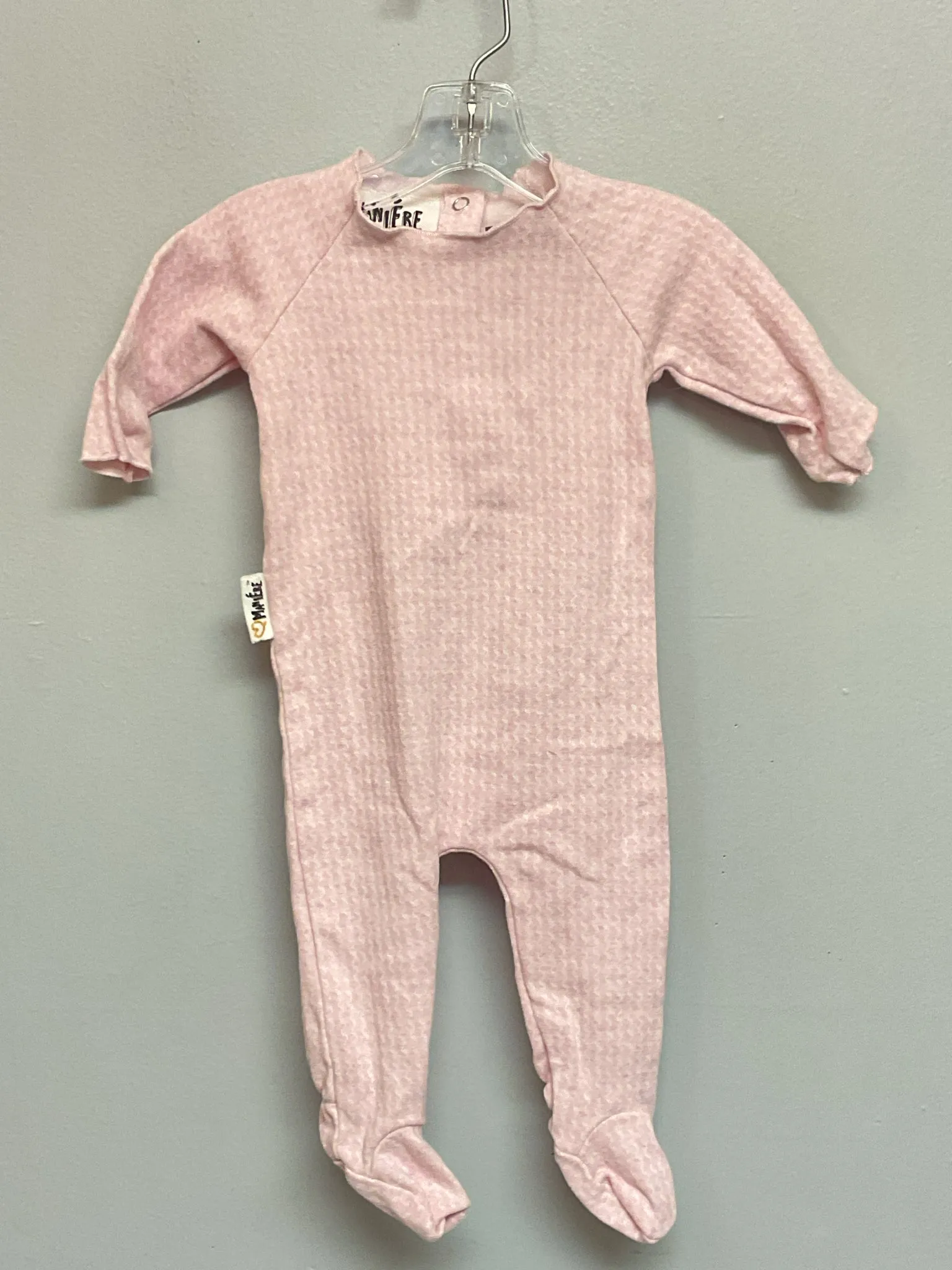 Maniere Child Size 6M Pink & White Cotton Infant Girls Jumpsuits & Coveralls