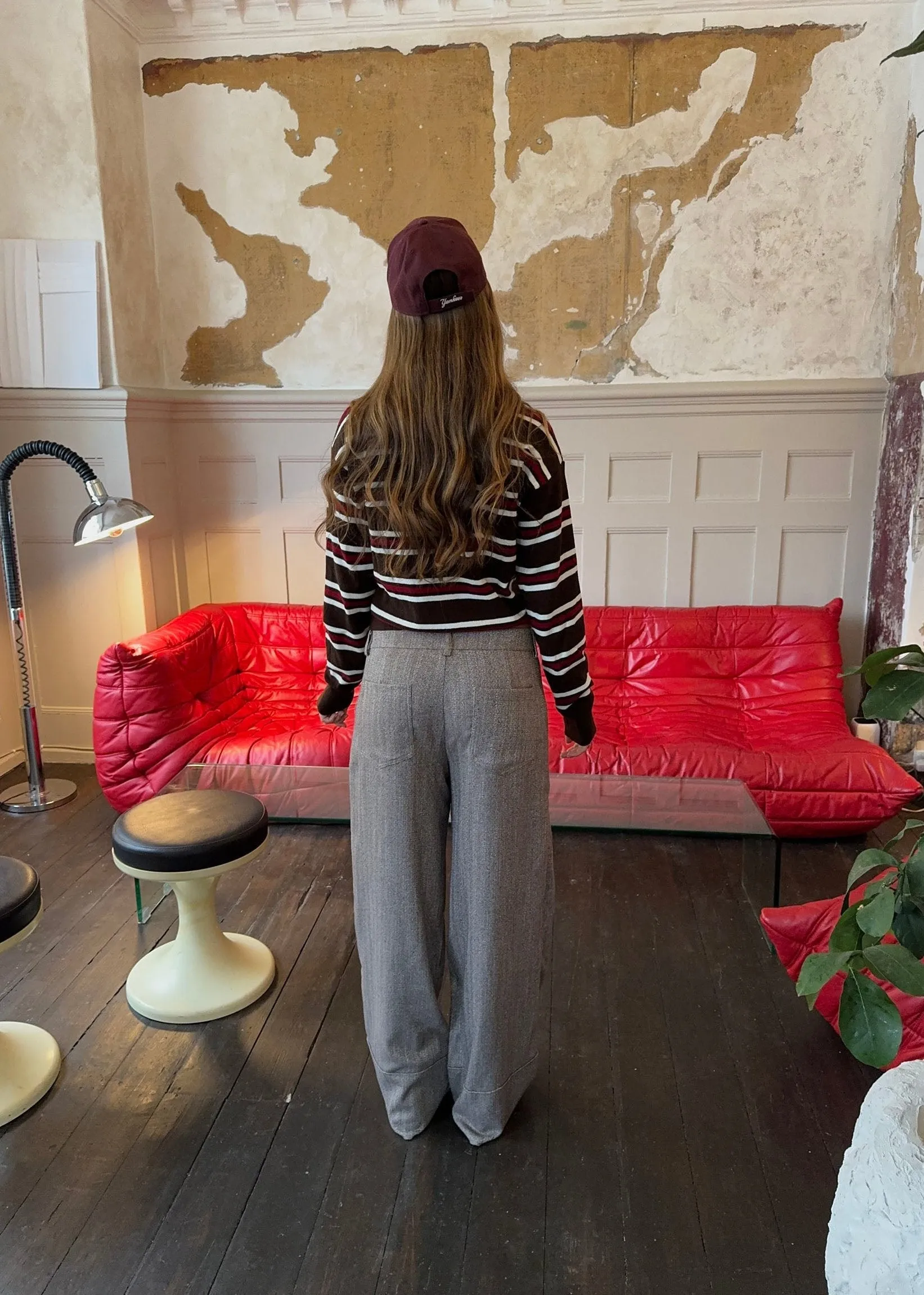 Olia suit pants with cuffs - Brown