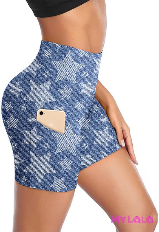 Pocketed Gym Shorts OS (Star Jean)