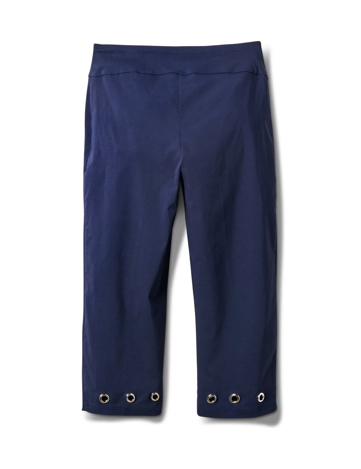 Pull On Crop Pant with Hem Grommet Detail