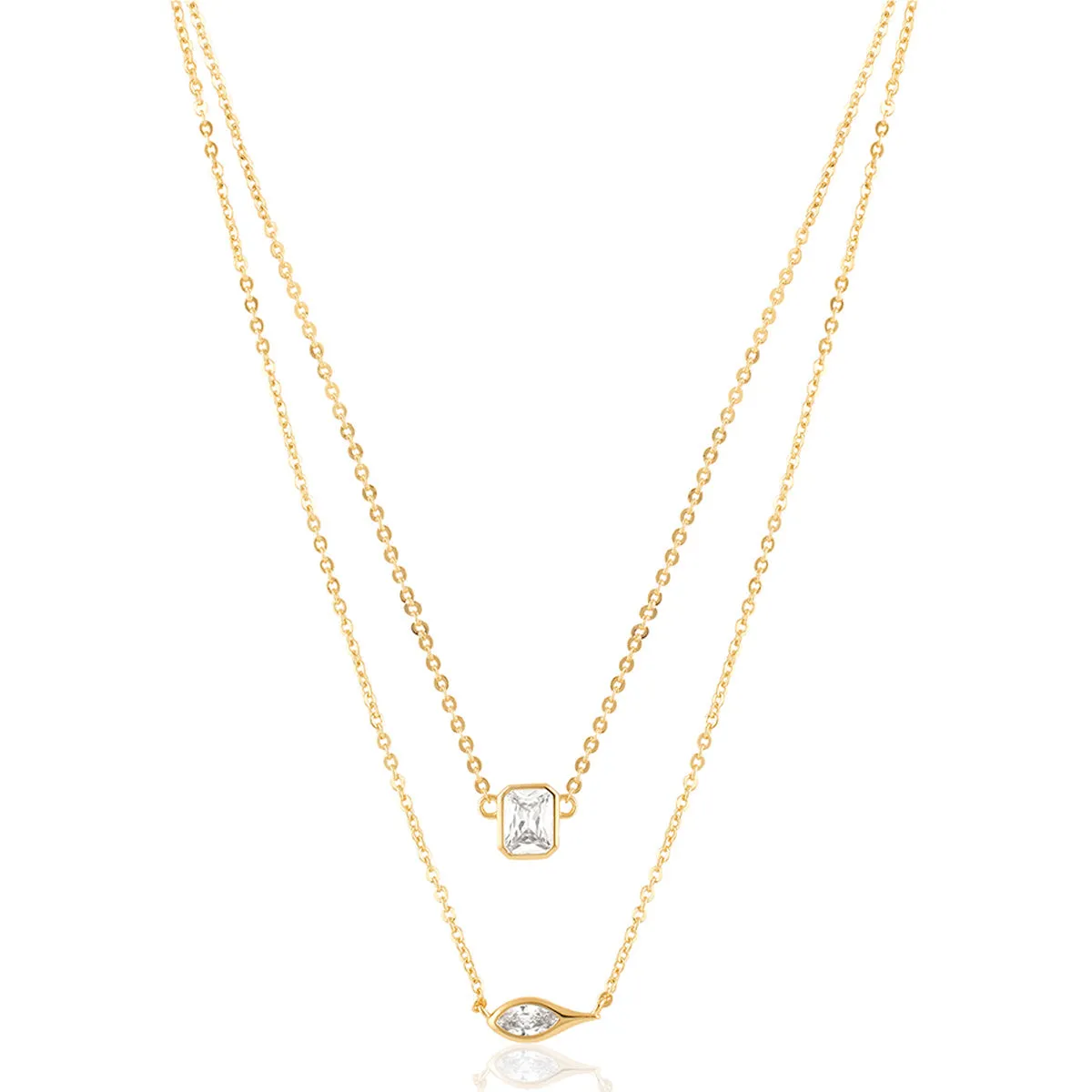 Tennis Eye Layered Necklace