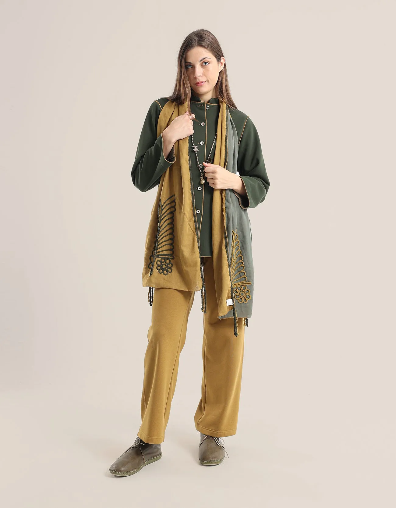 Wide leg milton pants with elastic on the back
